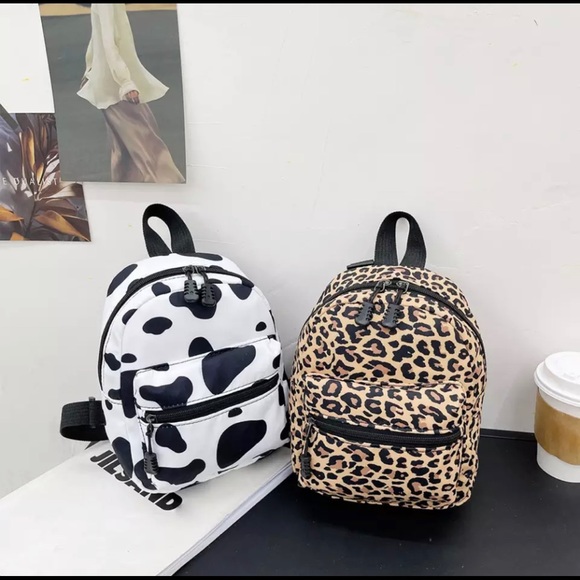 Cow Print Mini Backpack - Picture 2 of 2